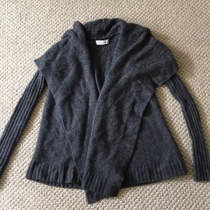 Charcoal Grey Drapey Cardigan